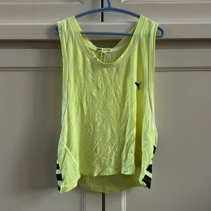 neon yellow crop tank | size xs | PINK by victoria’s secret
